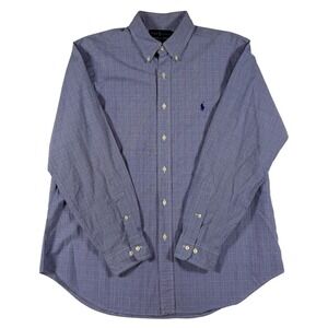 Polo Ralph Lauren Mens Micro Plaid Classic Fit Button Down Shirt Mens 16.5 34/35